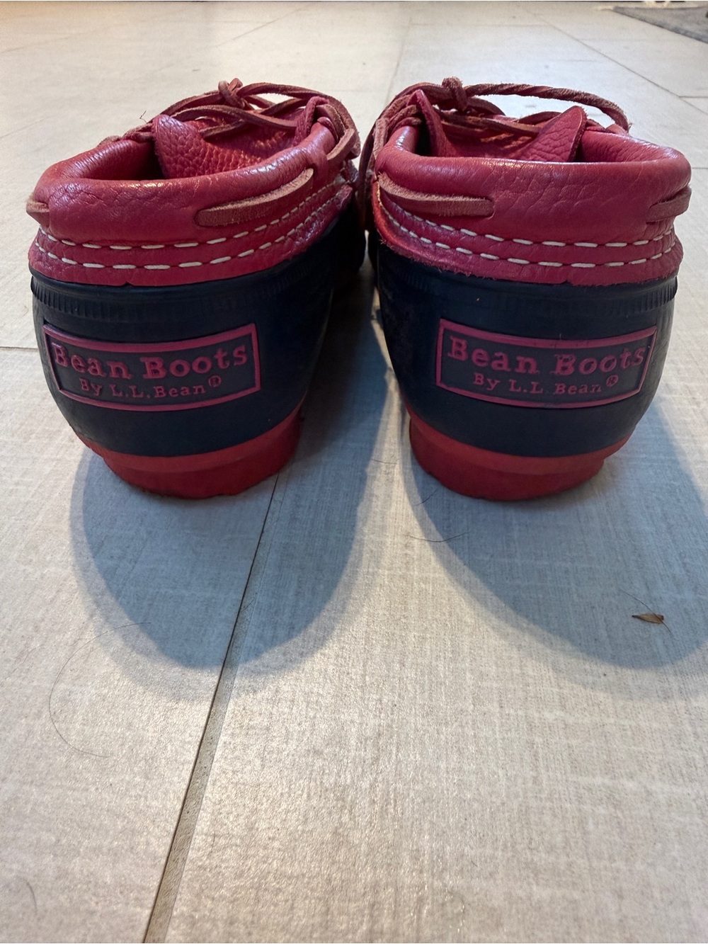 VINTAGE L.L. Bean Navy and Pink Duck Boots for Women- PREPPY size 7 - Picture 4 of 13